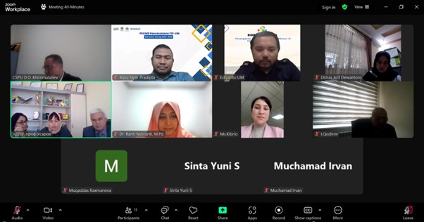 Tingkatkan kualitas Pendidikan Departemen Pendidikan Luar Biasa Universitas Negeri Malang jalin inisiasi kerja sama dengan Chirchik State Pedagogical University, Uzbekistan